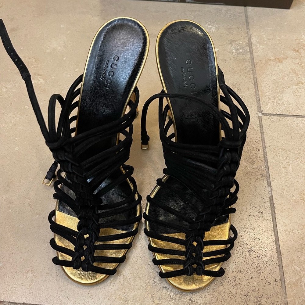 Gucci kid scamosciato nero heel - Picture 8 of 9